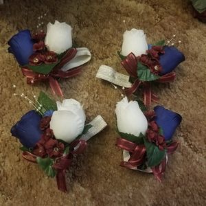 Red*, white & blue artificial wedding flower set